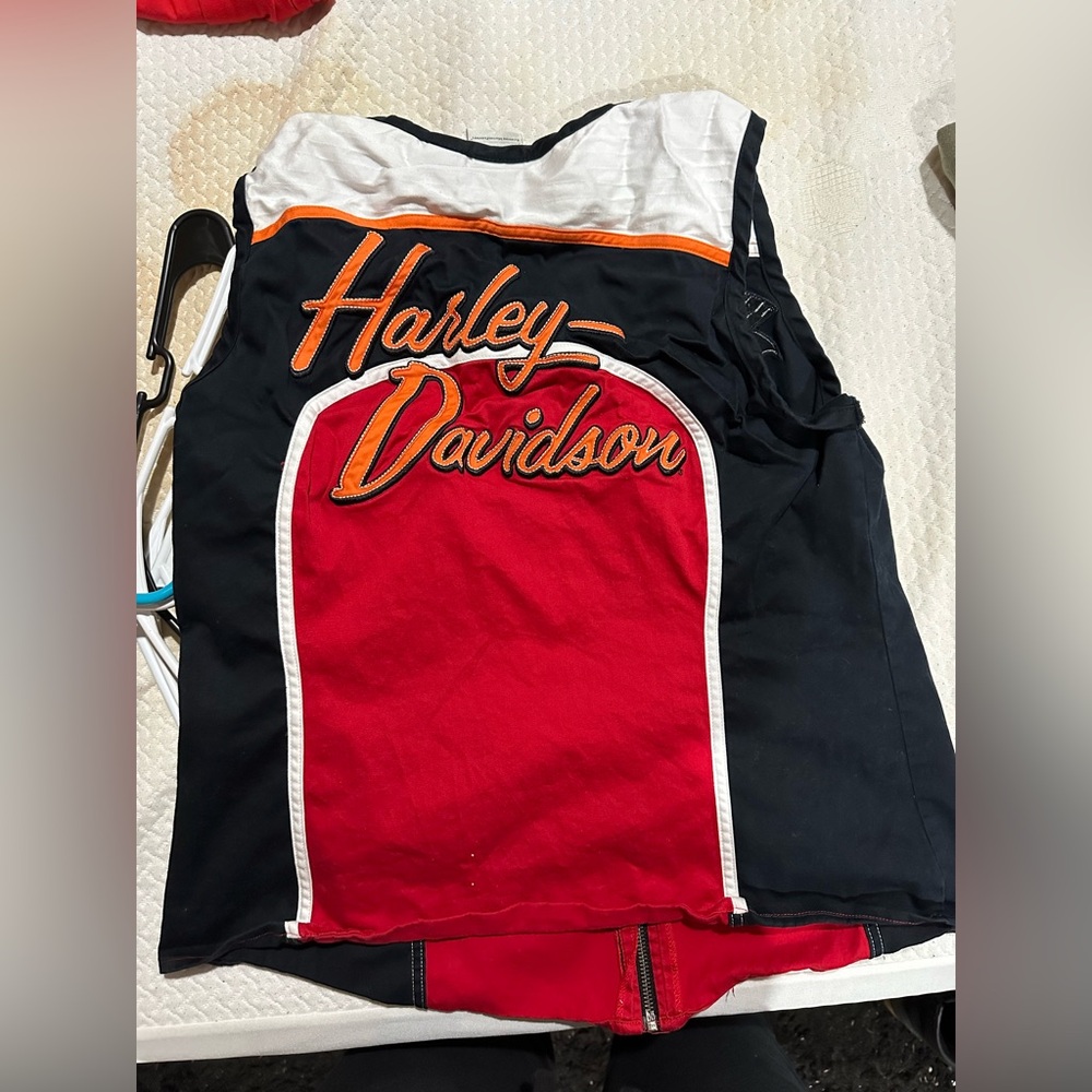Harley Davidson she devil red sleeveless vest